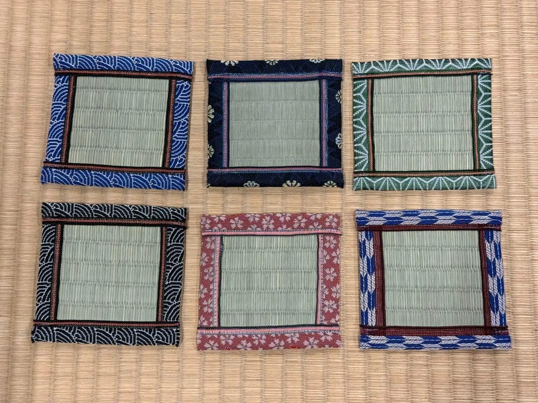 Amazon.co.jp: 【6枚セット】 畳縁 本物オモテ コースター 小物置き